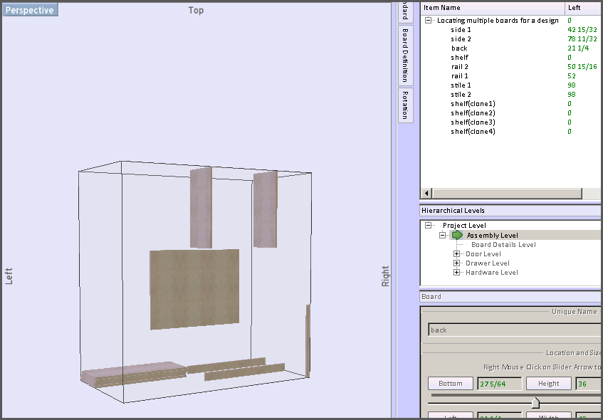 locate boards in 3D 2