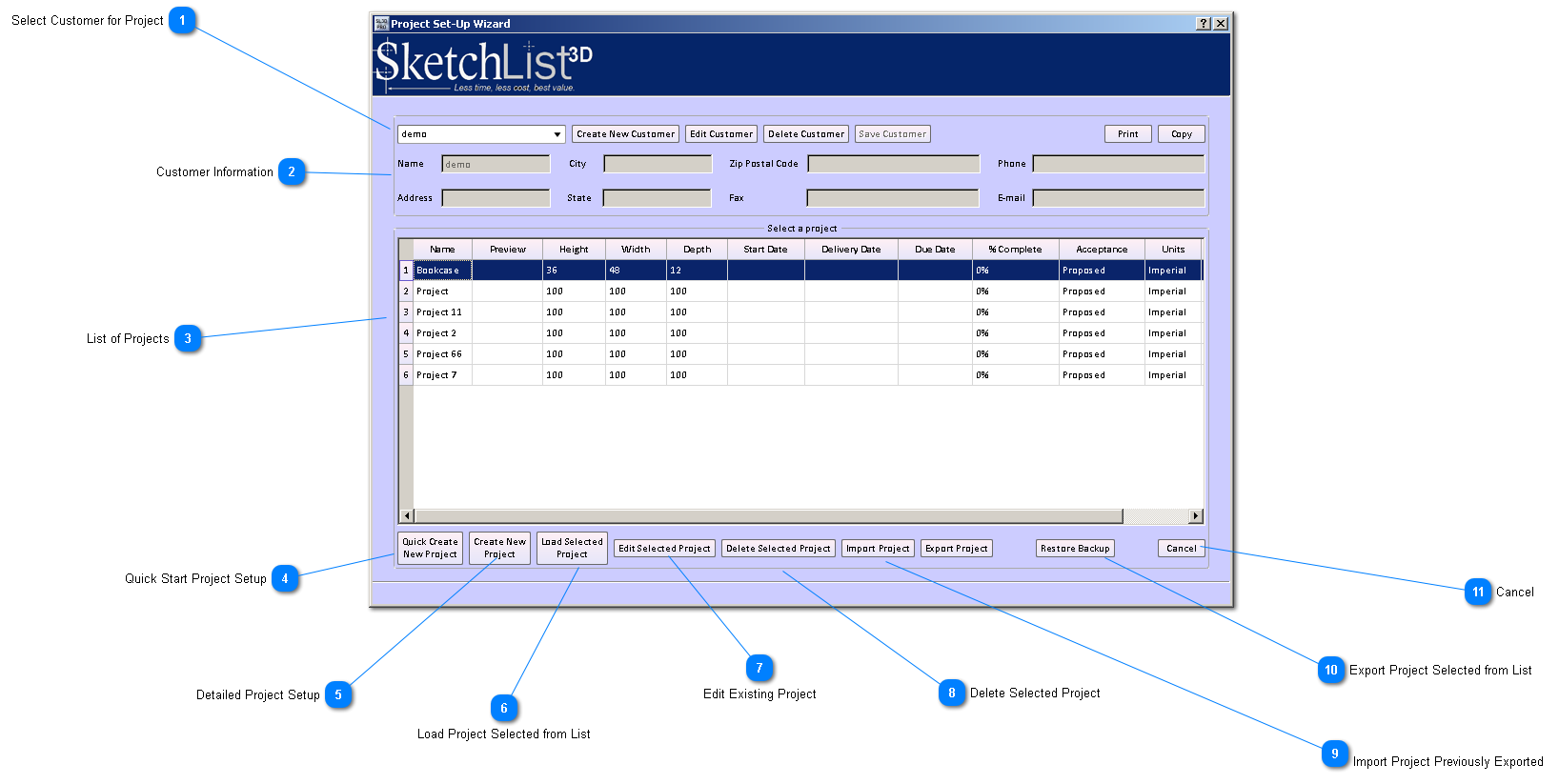 Create / Open Project - Detailed Method