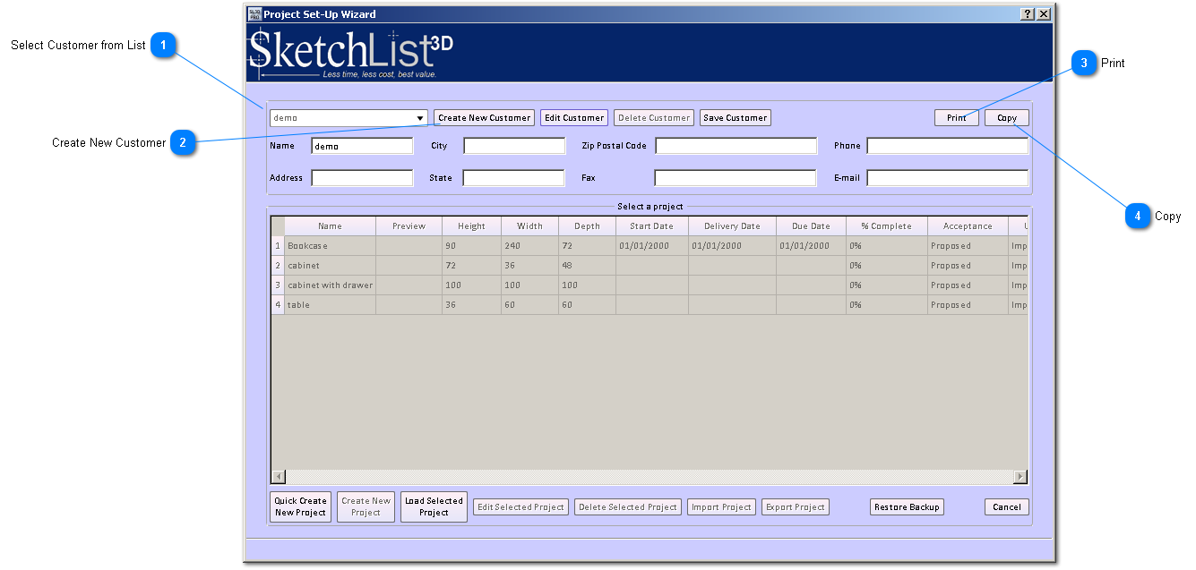 Customer Set-Up