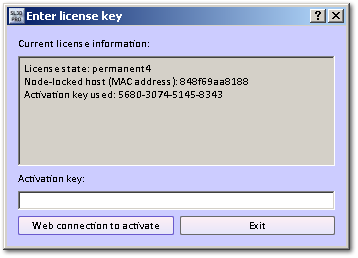 Enter license key need completion