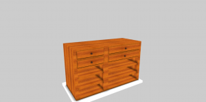 Resize drawers using furniutre design software