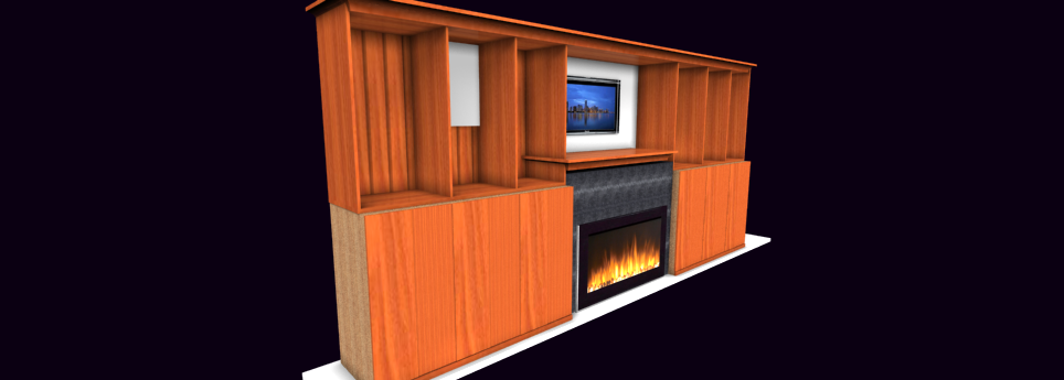 Rendering of wall unit