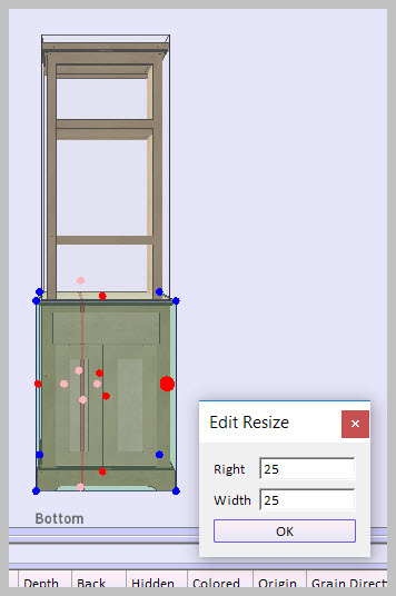 sizing the bottom assembly