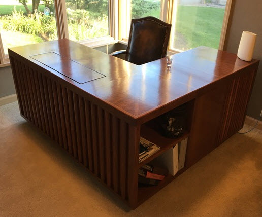 image of L shaped build a desk project