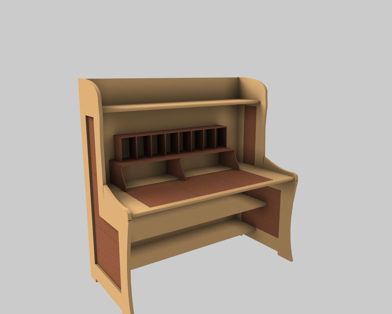 Woodworking Plan Software Not Just Drawing Or Designing SketchList3D   Bookcase As Desk 3 